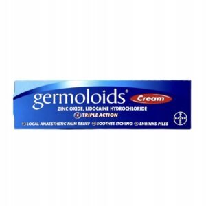 Germoloids Cream - krem na hemoroidy z tlenkiem cynku i lidokainą, potrójne działanie, opakowanie 25ml Bayer