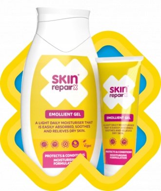 SkinRepairX żel emolientowy nawilżający do ciała na suchą skórę, egzemę i łuszczycę - opakowanie 100ml i 500ml