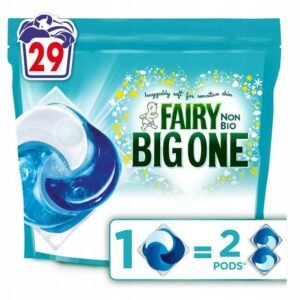 FAIRY NON BIO Big One Pods - kapsułki do prania dla wrażliwej skóry, opakowanie 29 sztuk