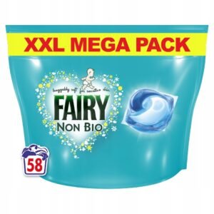 Fairy Non Bio Pods XXL Mega Pack - 58 kapsułek do prania dla wrażliwej skóry niemowląt