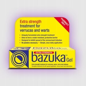Bazuka Gel Extra Strength żel na brodawki i kurzajki 5g z pilnikiem w opakowaniu