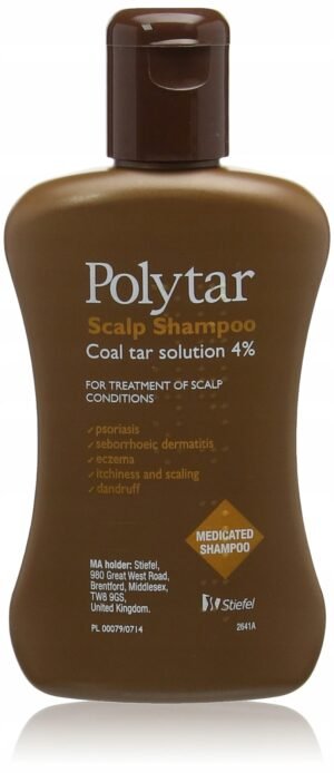 POLYTAR Scalp Shampoo z 4% smołą węglową na łuszczycę, łupież i ŁZS - butelka 150ml